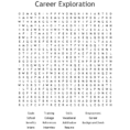Career Exploration Word Search  Word