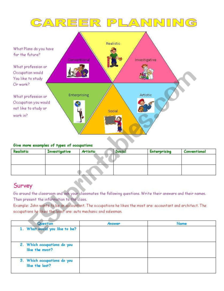 Career Planning  Esl Worksheetmadeleine23