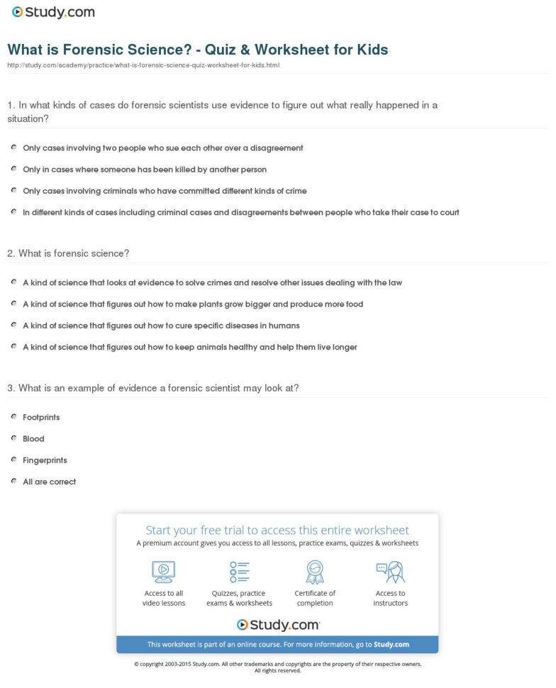 Careers In Forensic Forensic Science Worksheets Fresh Long