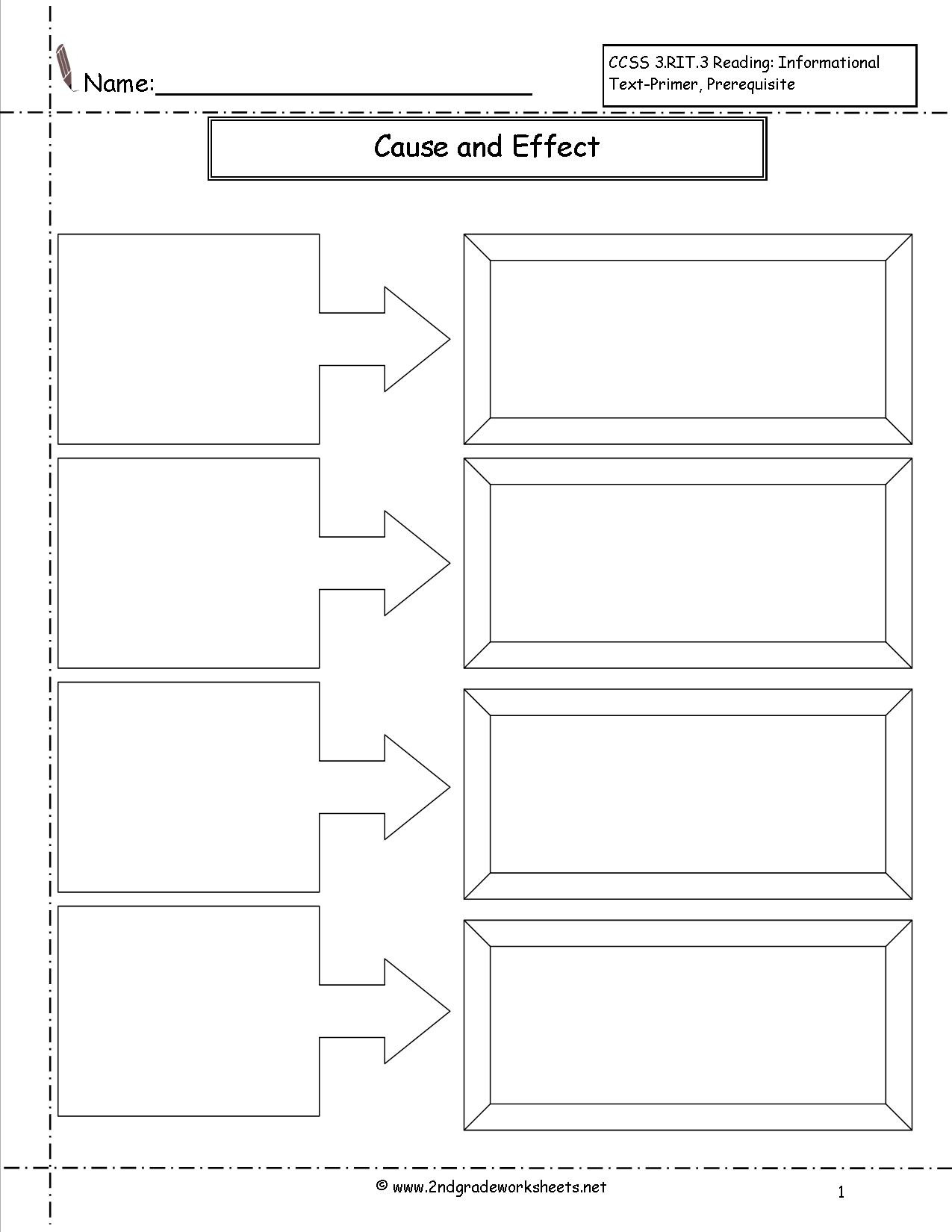 Cause And Effect Worksheets Db excel