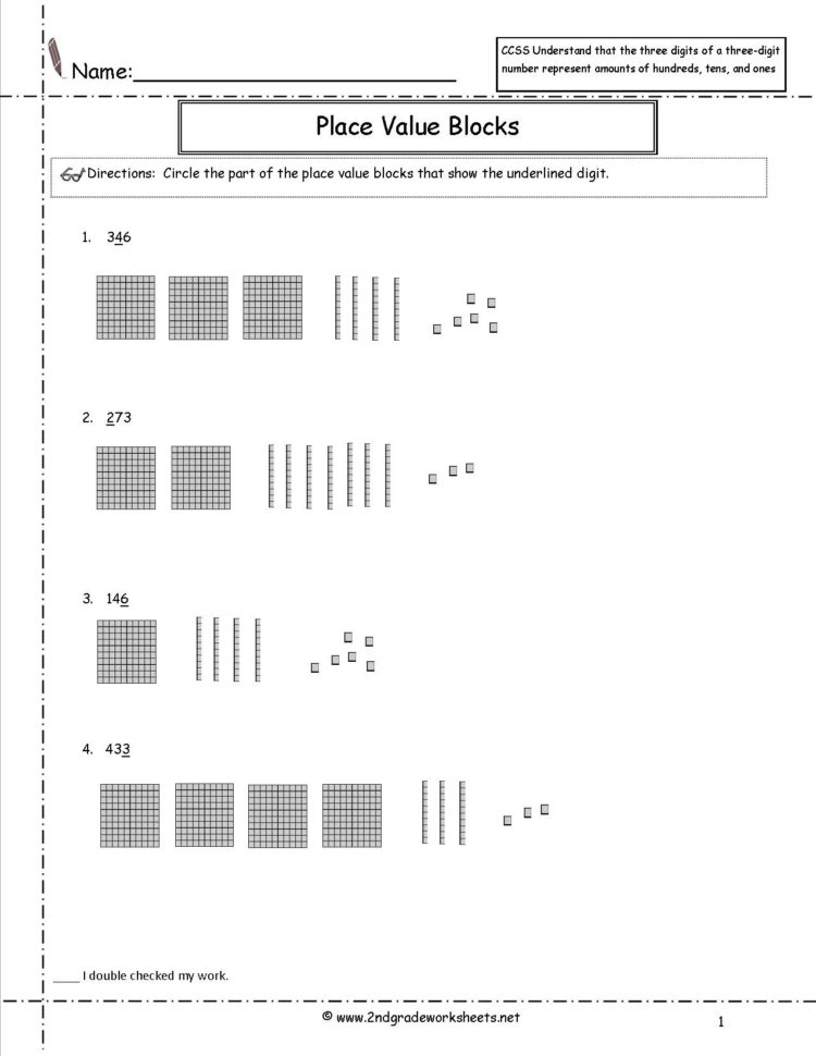 Ccss 2Nbt1 Worksheets Place Value Worksheets