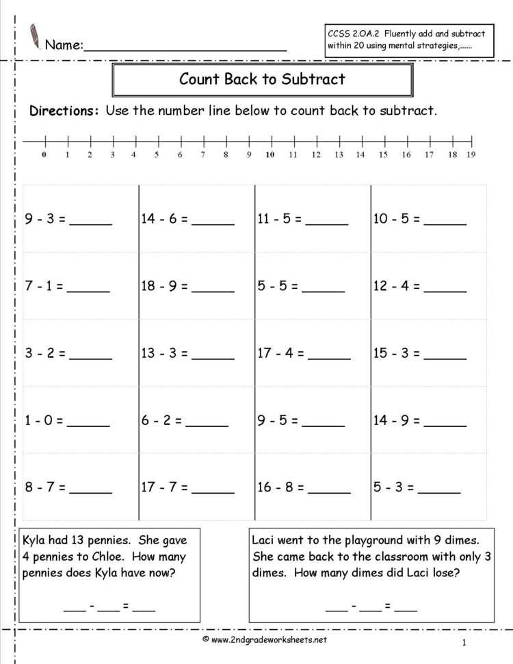 Ccss 2Oa2 Worksheets Addition And Subtraction Worksheets
