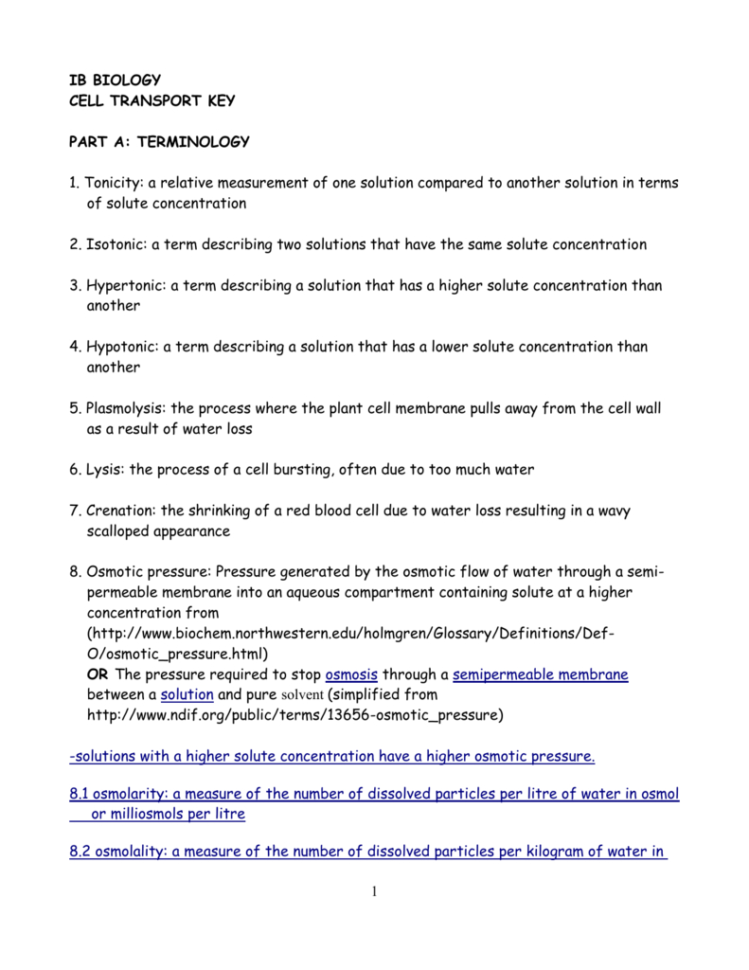 Cell Membrane Worksheet Answer Key Version
