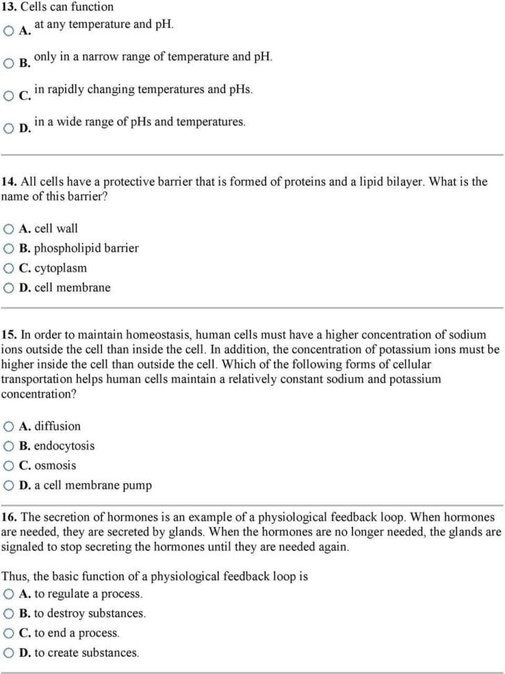 Cell Structure And Function Worksheet Answer Key