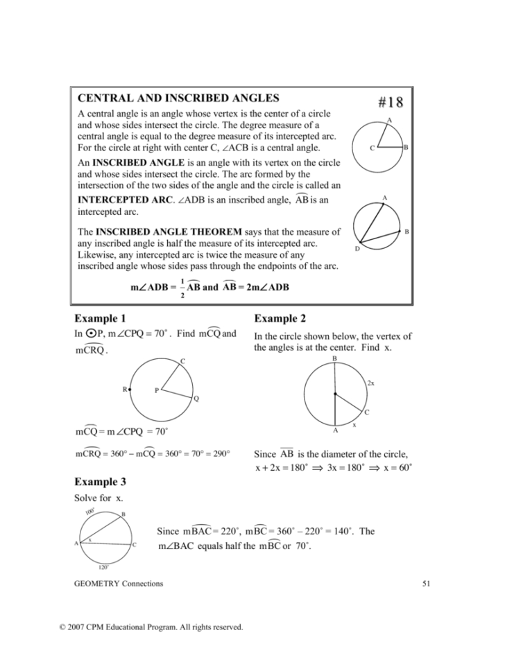 9 4 Practice Worksheet Inscribed Angles — db-excel.com