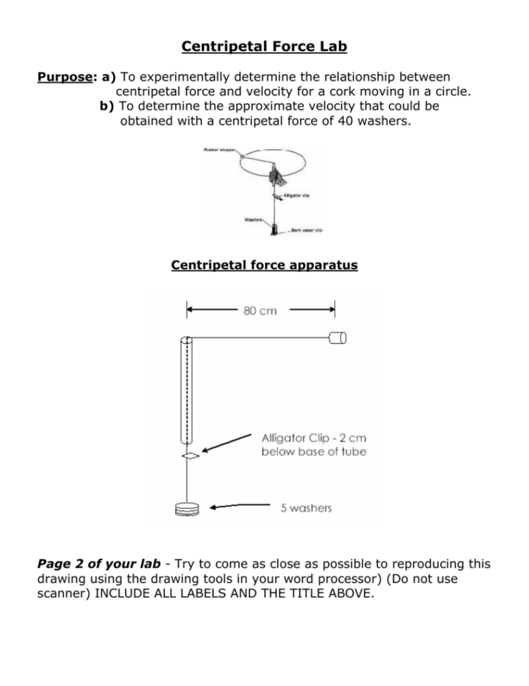 Centripetal Force Lab