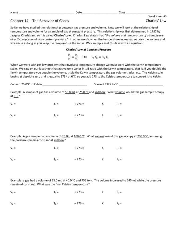 Charles Law Chem Worksheet 14 2 Answer Key — db-excel.com