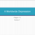 Ch 15 Section 2  A Worldwide Depression
