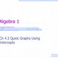 Ch 43 Quick Graphs Using Intercepts