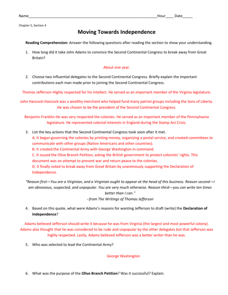 Ch 54 Worksheet Key