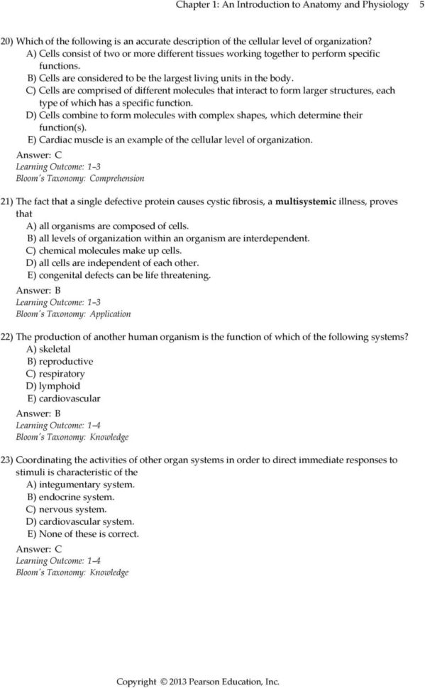 Chapter 1 An Introduction To Anatomy And Physiology  Pdf