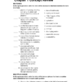 Chapter 1 Concept Review Worksheet