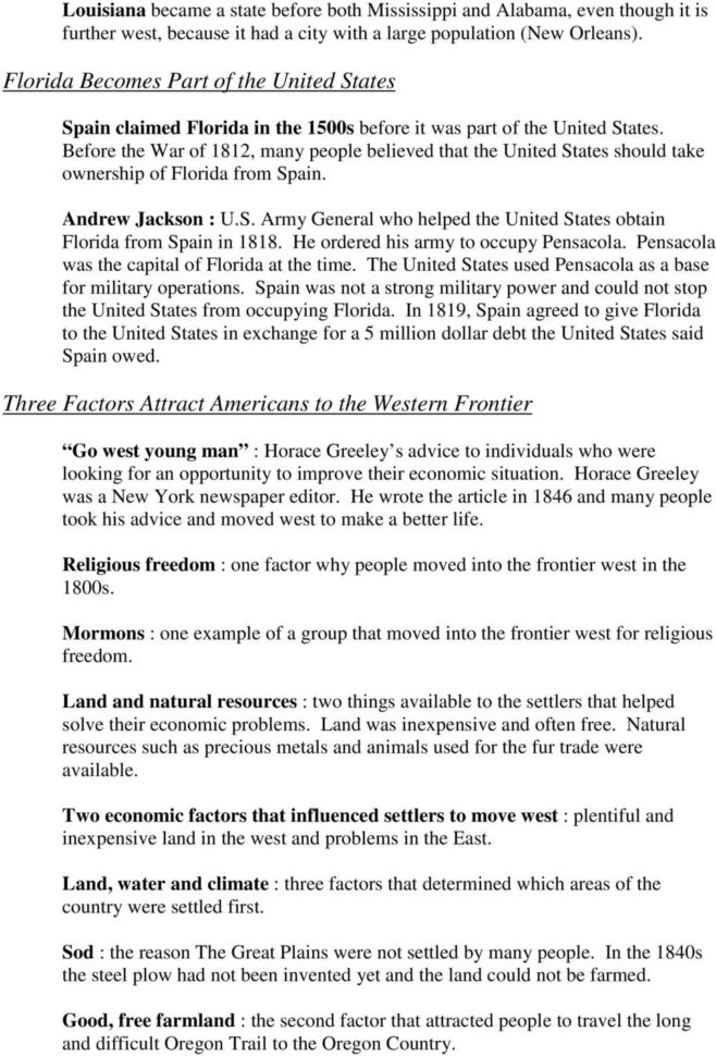 Chapter 10 How Americans Settled The Frontier The White