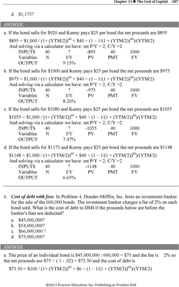 Chapter 11 The Cost Of Capital  Pdf