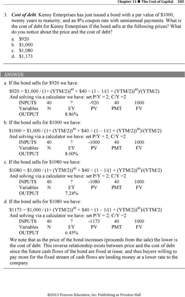 Chapter 11 The Cost Of Capital  Pdf