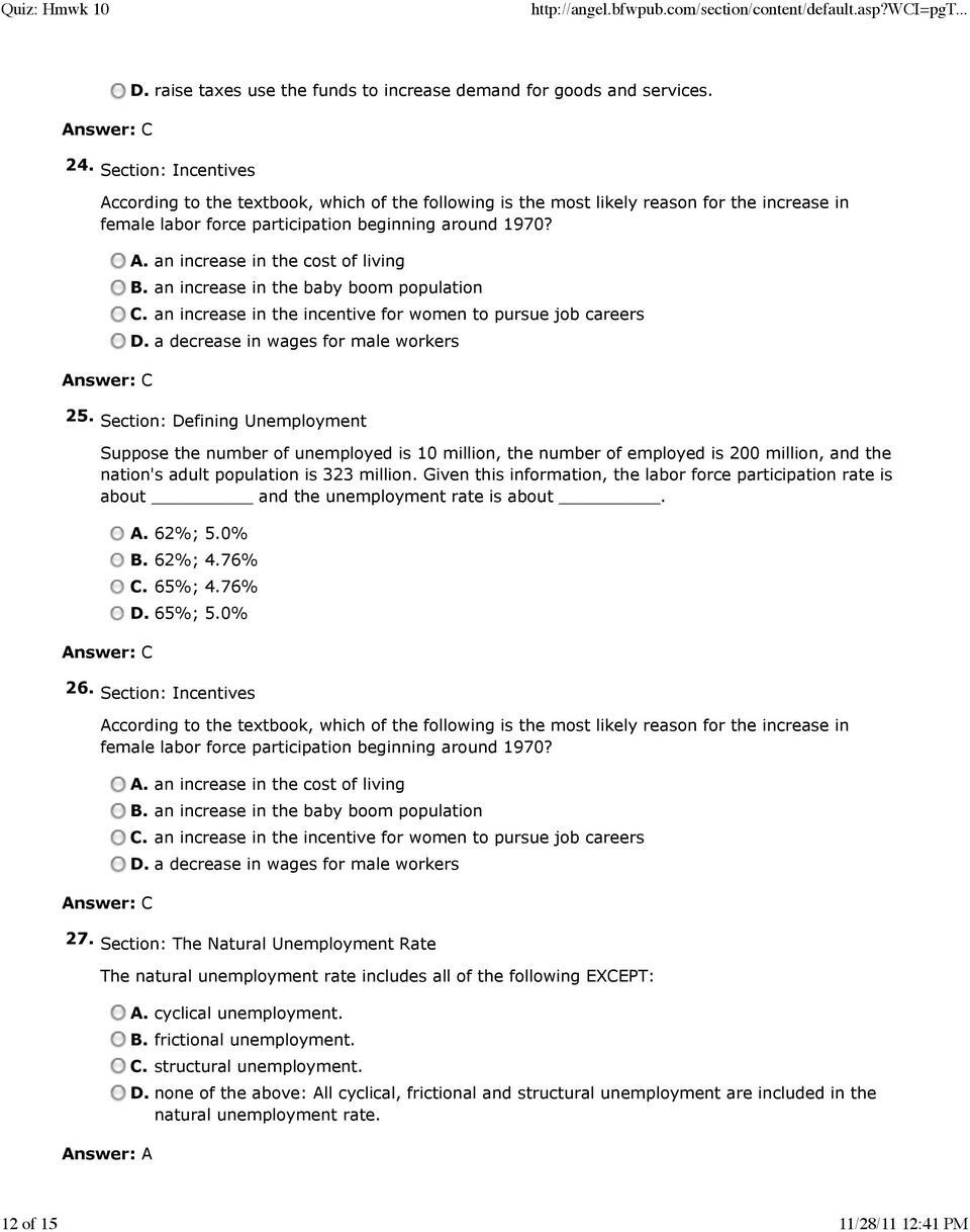 Chapter 12 Section 2 Business Cycles Worksheet Answers