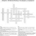 Chapter 19 Biotechnology Vocabulary Crossword  Word