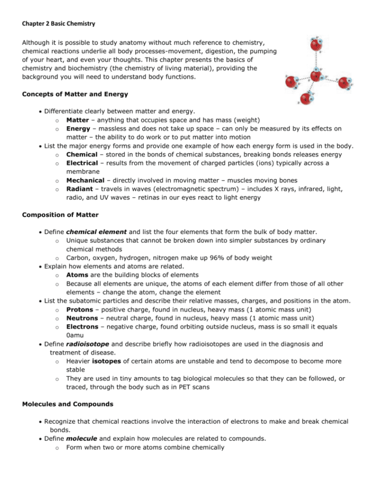 Chapter 2 Basic Chemistry