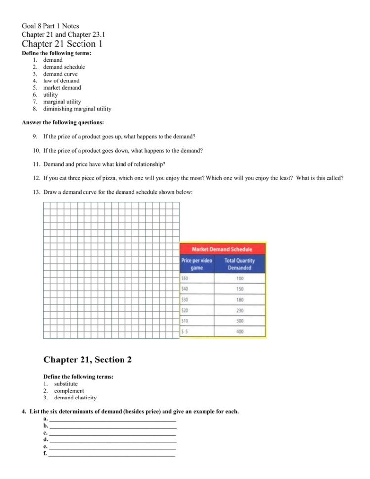 Chapter 21 Section 1 Goal 8 Part 1 Notes