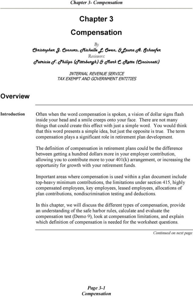 Chapter 3 Compensation  Pdf