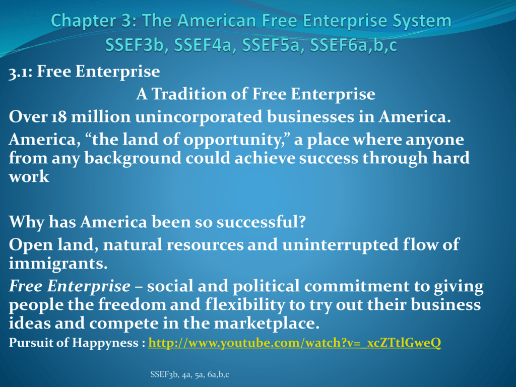case study 3 american free enterprise system