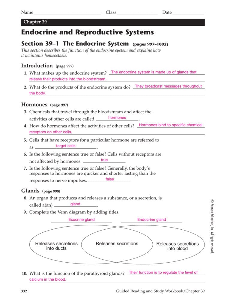 Chapter 39 Endocrine And Reproductive Systems Te