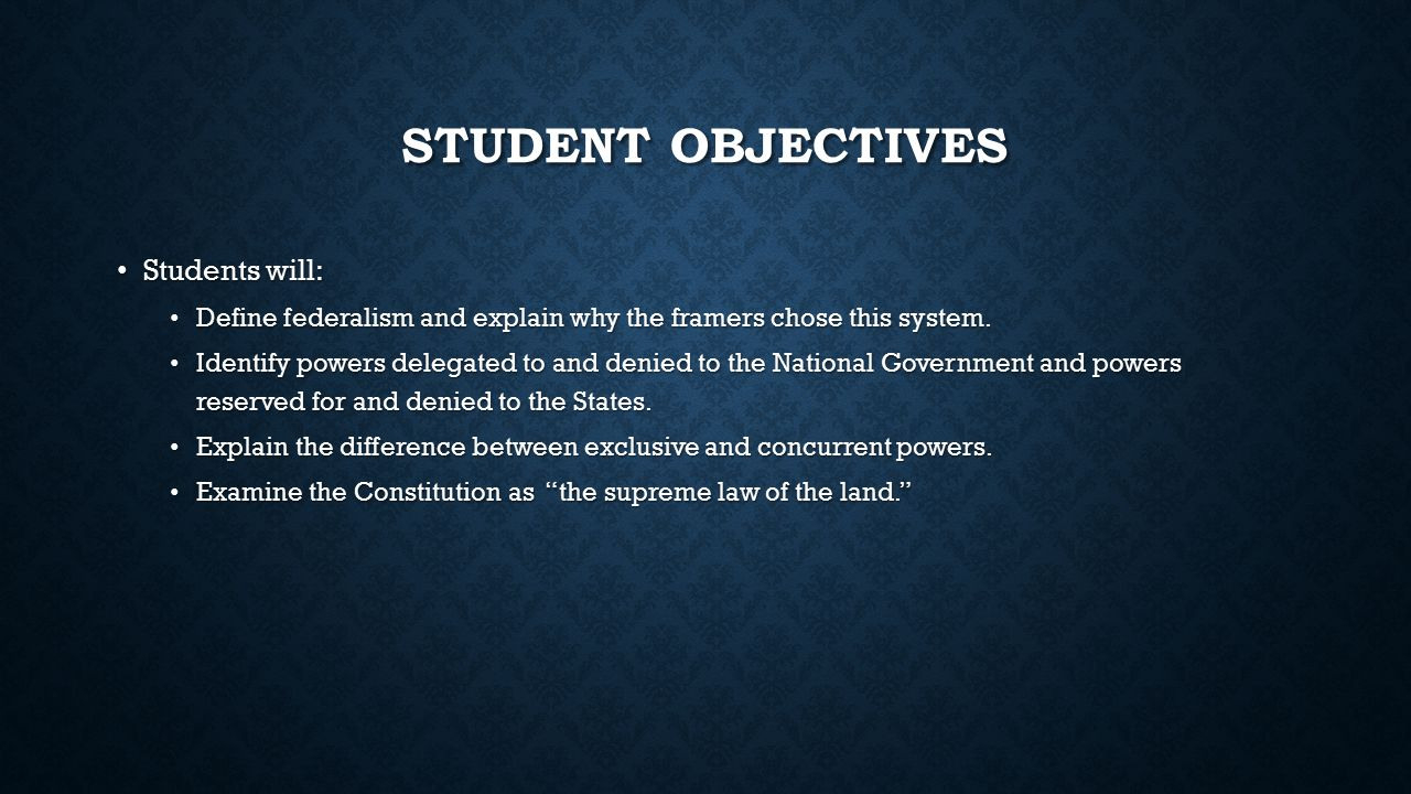Chapter 4 Federalism Section 1 Federalism The Division Of
