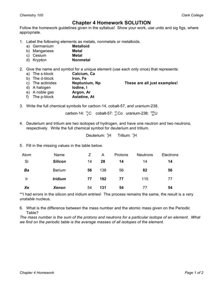 Chapter 4 Homework Solution