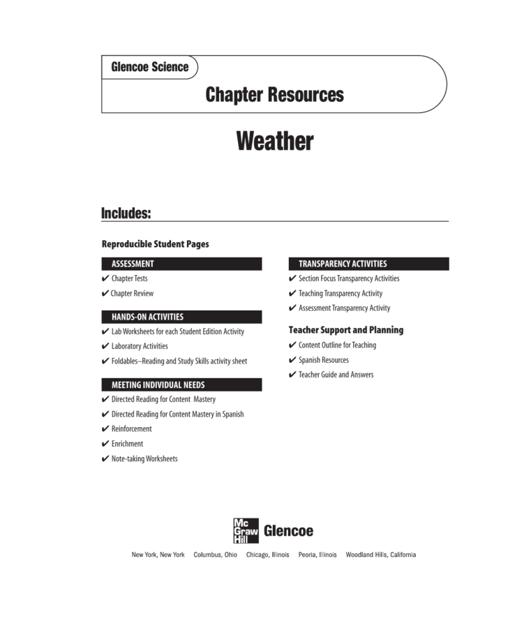 Teaching Transparency Worksheet Answers Chapter 9
