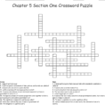 Chapter 5 Section One Crossword Puzzle  Word
