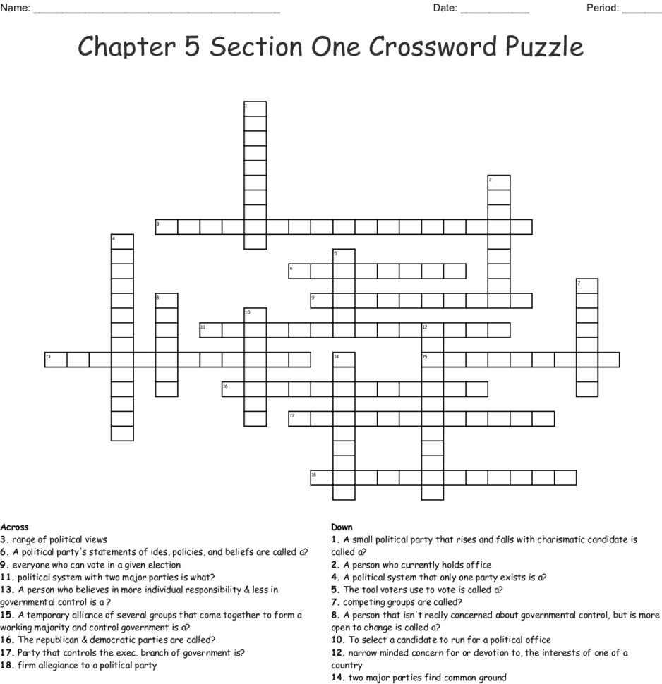 Chapter 5 Section One Crossword Puzzle  Word Chapter 5 Section One Crossword Puzzle  Word