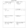 Chapter 5 – Trigonometric Identities Review Sheet