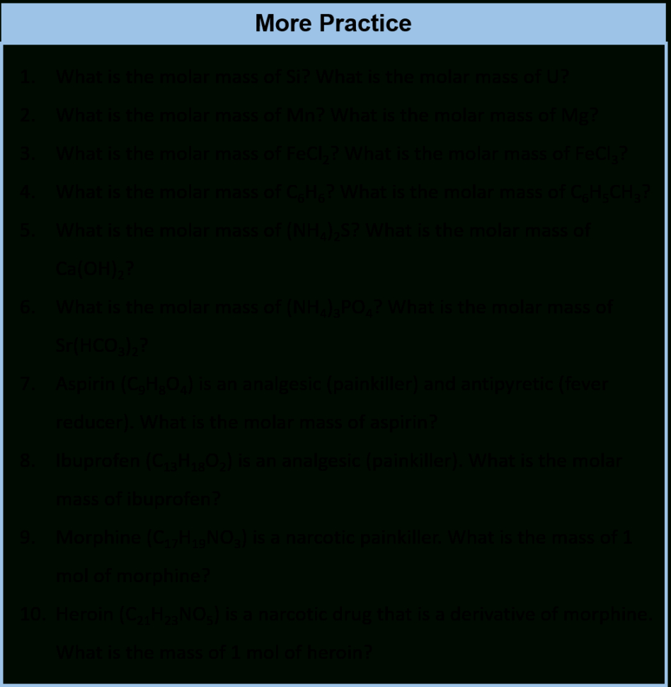 Chapter 6 – Quantities In Chemical Reactions – Chemistry