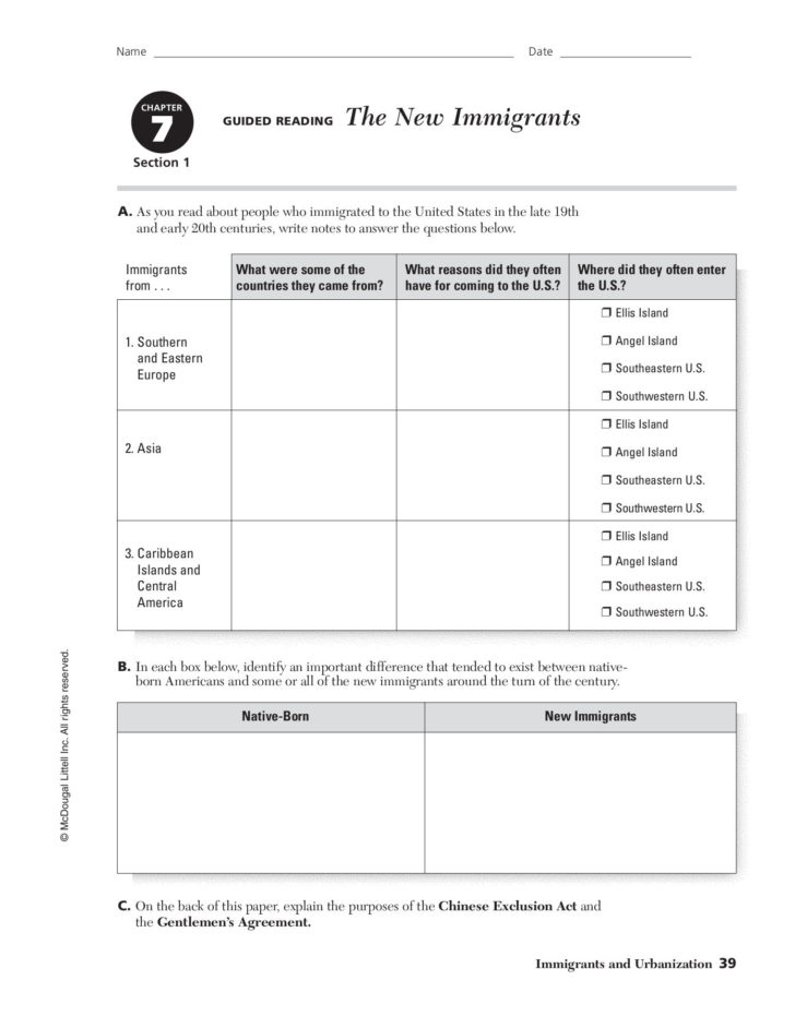 Chapter 7 Section 2 The Challenges Of Urbanization Worksheet Answers ...