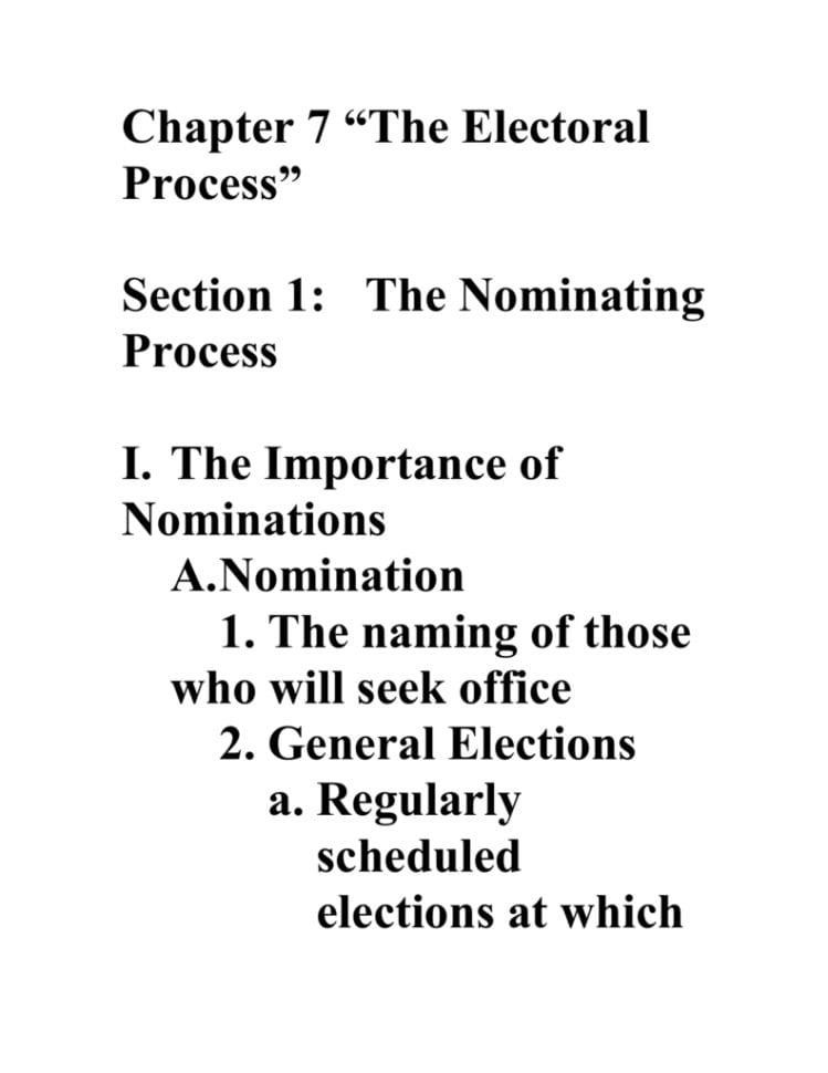 Chapter 7 “The Electoral ”