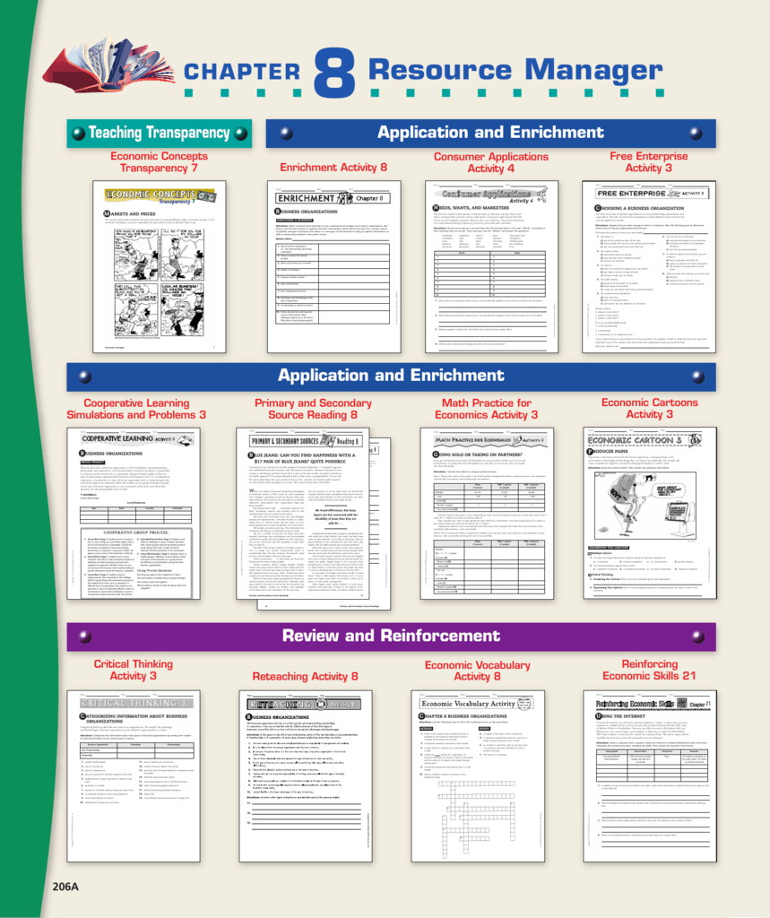 Chapter 8 Business Organizations Worksheet Answers Db excel