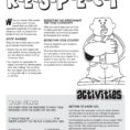 Character Education Worksheets On Respect  Printable