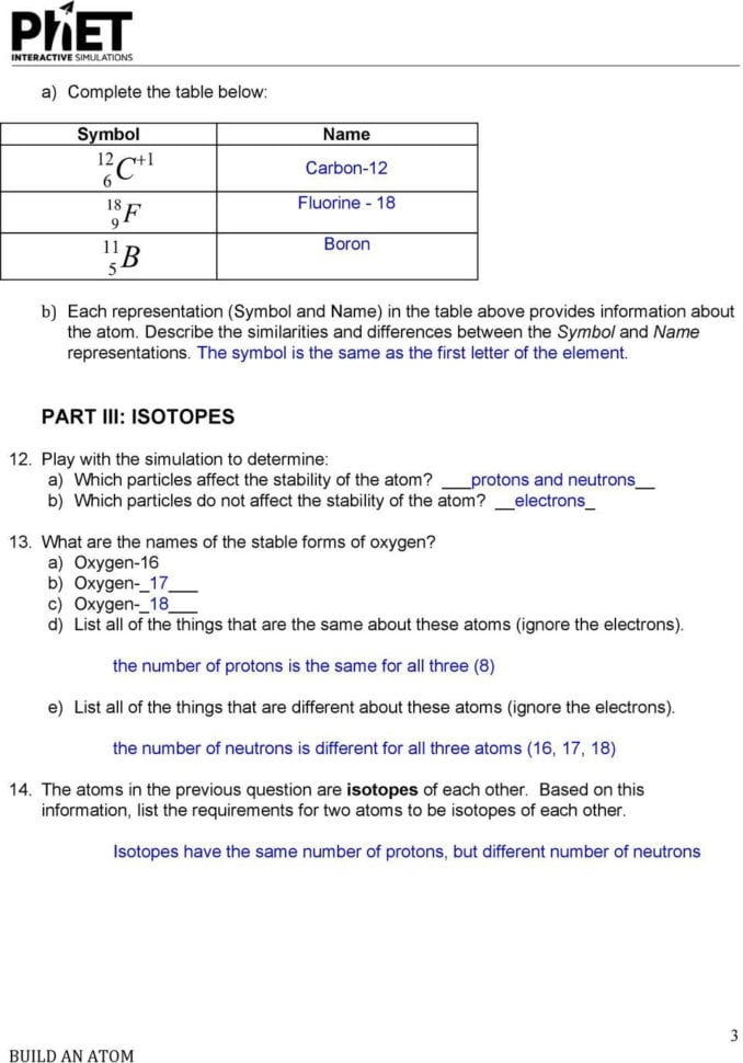 Charges Of Ions Worksheet Answer Key