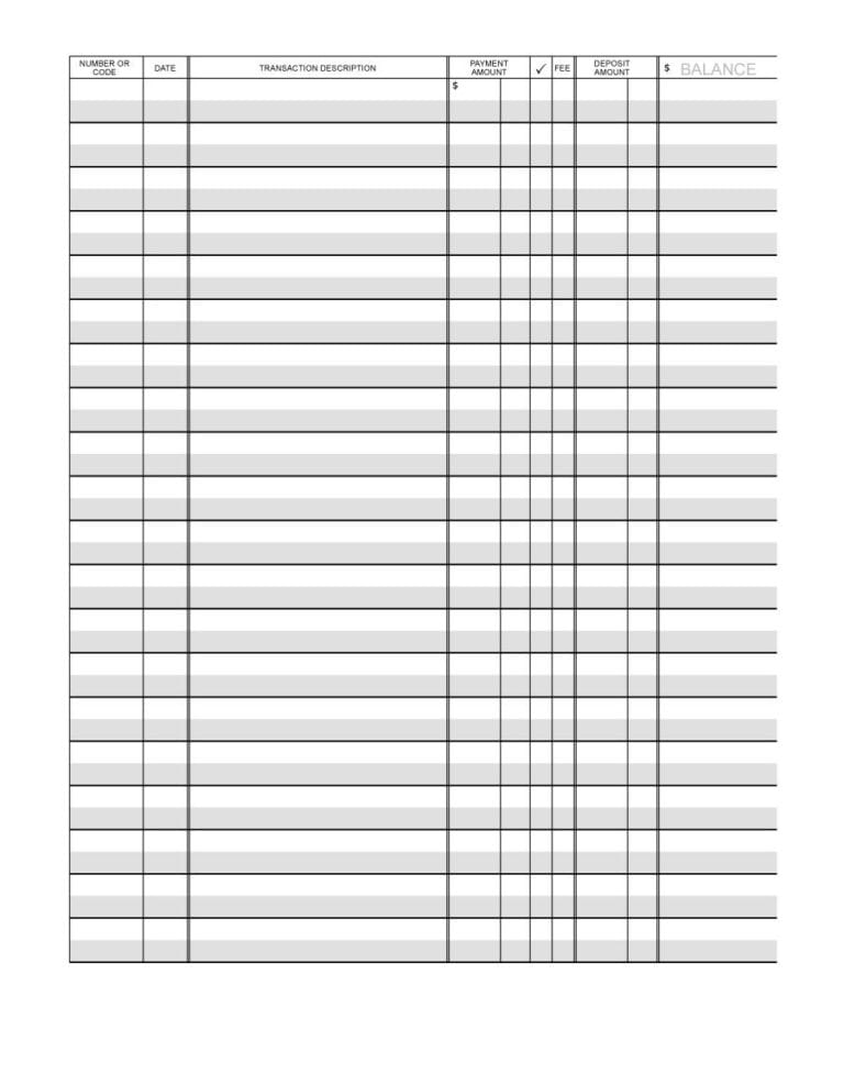 Checkbook Register Worksheet 1 Answers