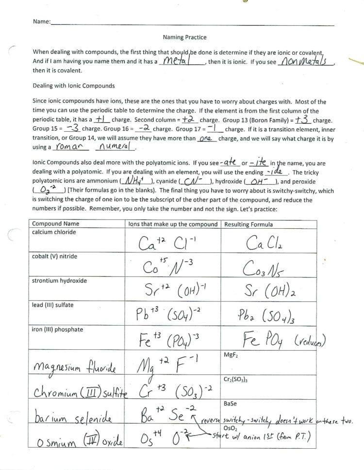 Chemical Bonds Ionic Bonds Worksheet Ionic And Bonding