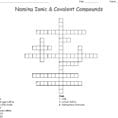 Chemical Compounds Crossword Puzzle  Word