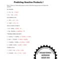 Chemistry 11 Answer Key Predicting Products Of Chemical