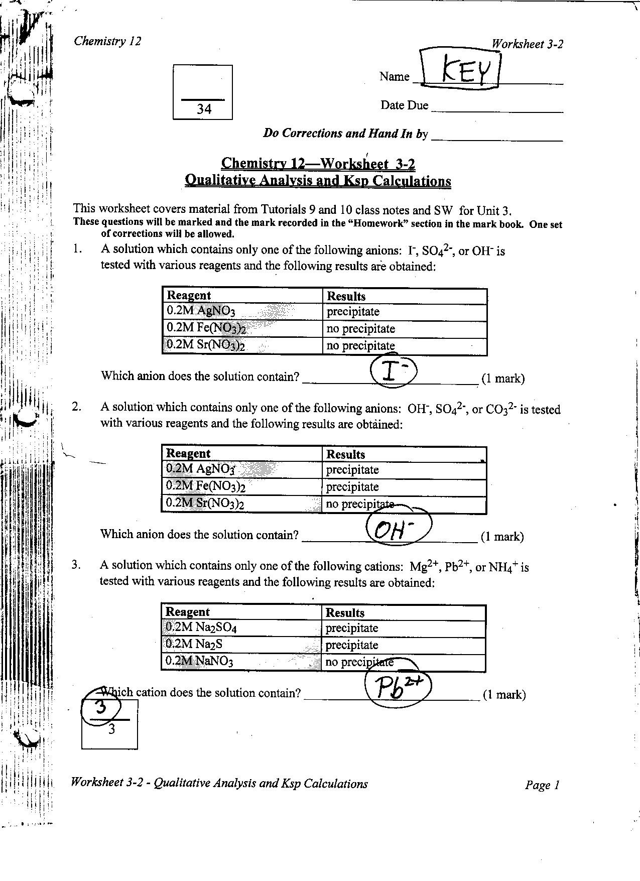 Chemistry Worksheet Types Of Mixtures Answers — db-excel.com