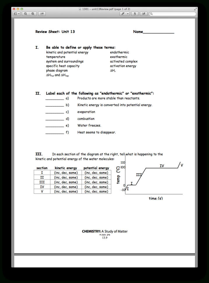 Chemistry Chapter 13 Lesson 01  Thermochemistry  Pbs