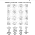 Chemistry Chapters 1 And 2 Vocabulary Word Search  Word