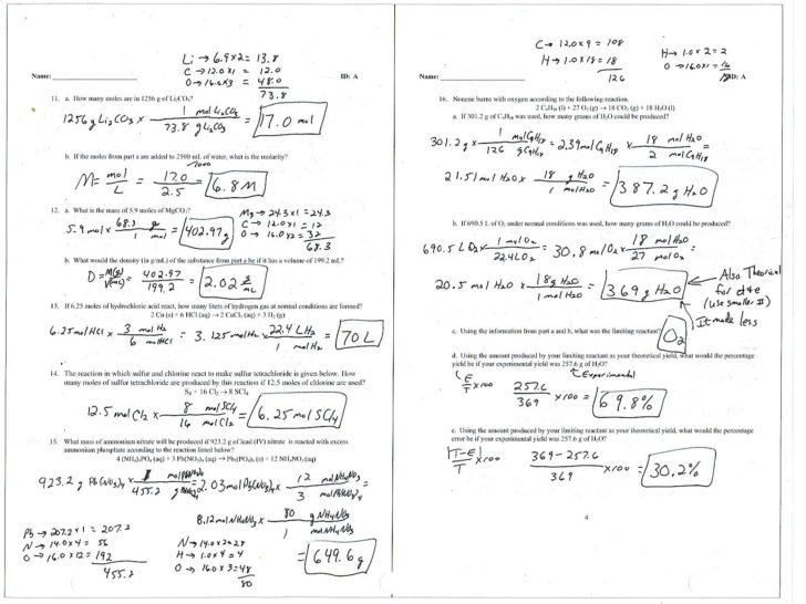 Chemistry Unit 6 Packet Answer Key Download — db-excel.com