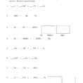 Chemistry  Unit 7 Reaction Equations Worksheet 1