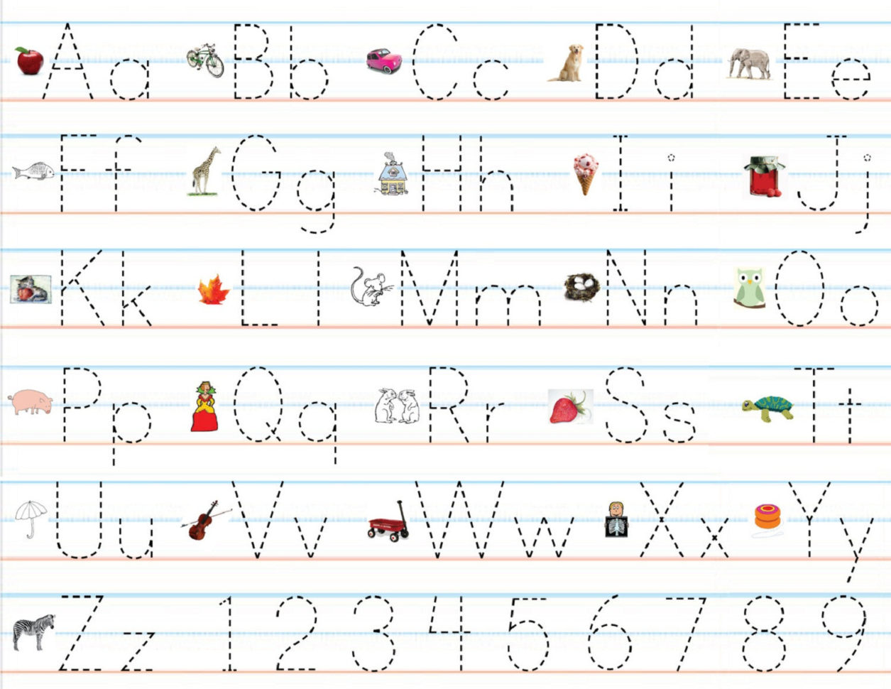 Chic Practice Writing Alphabet Letters Worksheets About