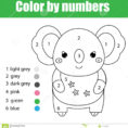 Children Educational Game Coloring Page With Cute Koala Color