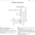 Chinese Dynasties Crossword  Word